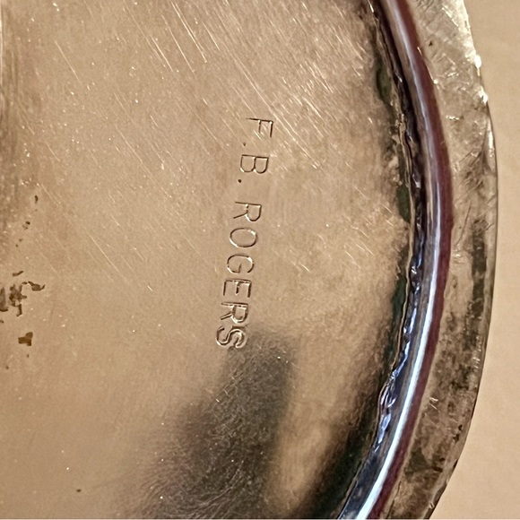 Vtg FB ROGERS Silver Plated Meat Platter Serving Tray 18.75" long - Picture 6 of 7